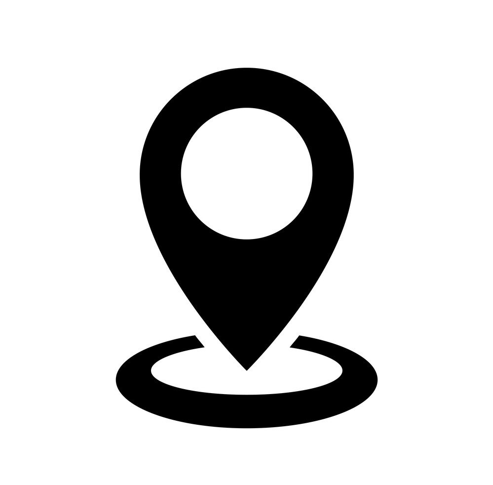 Pin point. Location icon isolated on white background